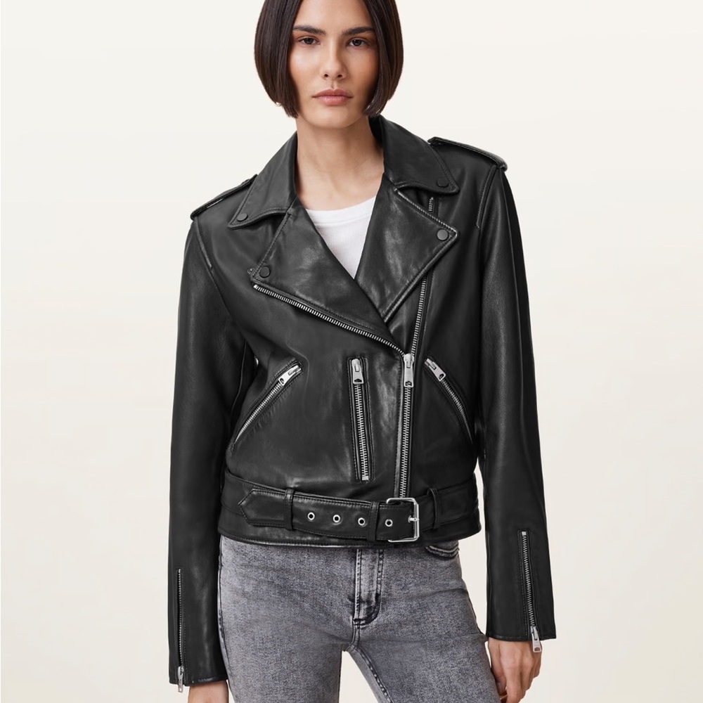 All Saints Balfern Leather Motorcycle Jacket